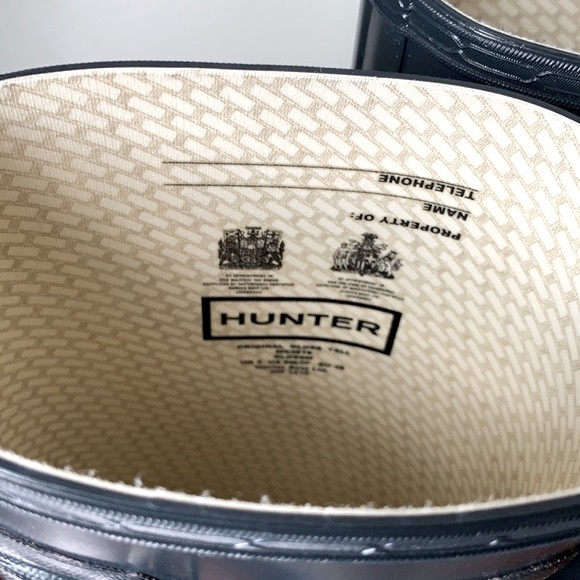 Hunter Tall Blue Rubber Rain Boots 7 - Picture 7 of 12